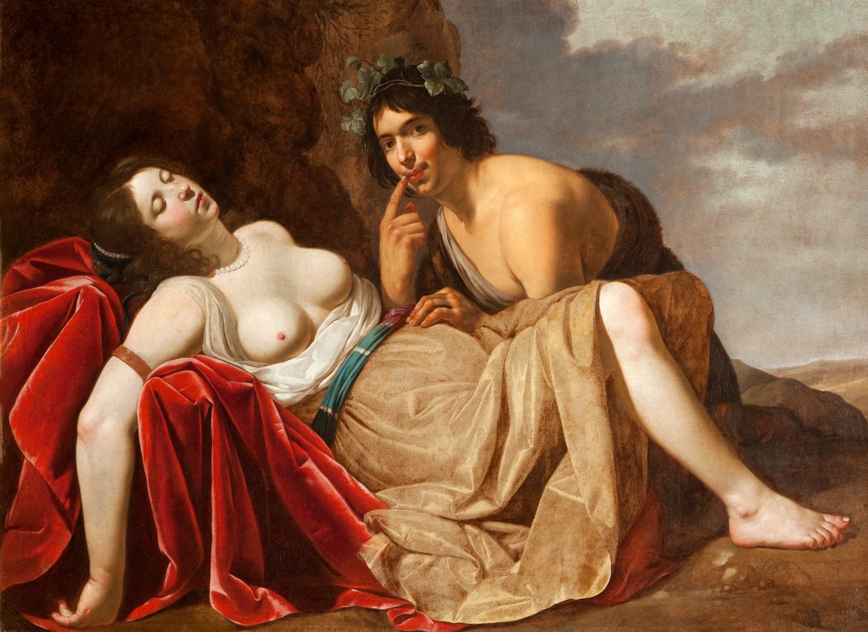 Pasterz i Śpiąca Dziewczyna, 1623-30 autorstwa Jan van Bijlert or Bylert