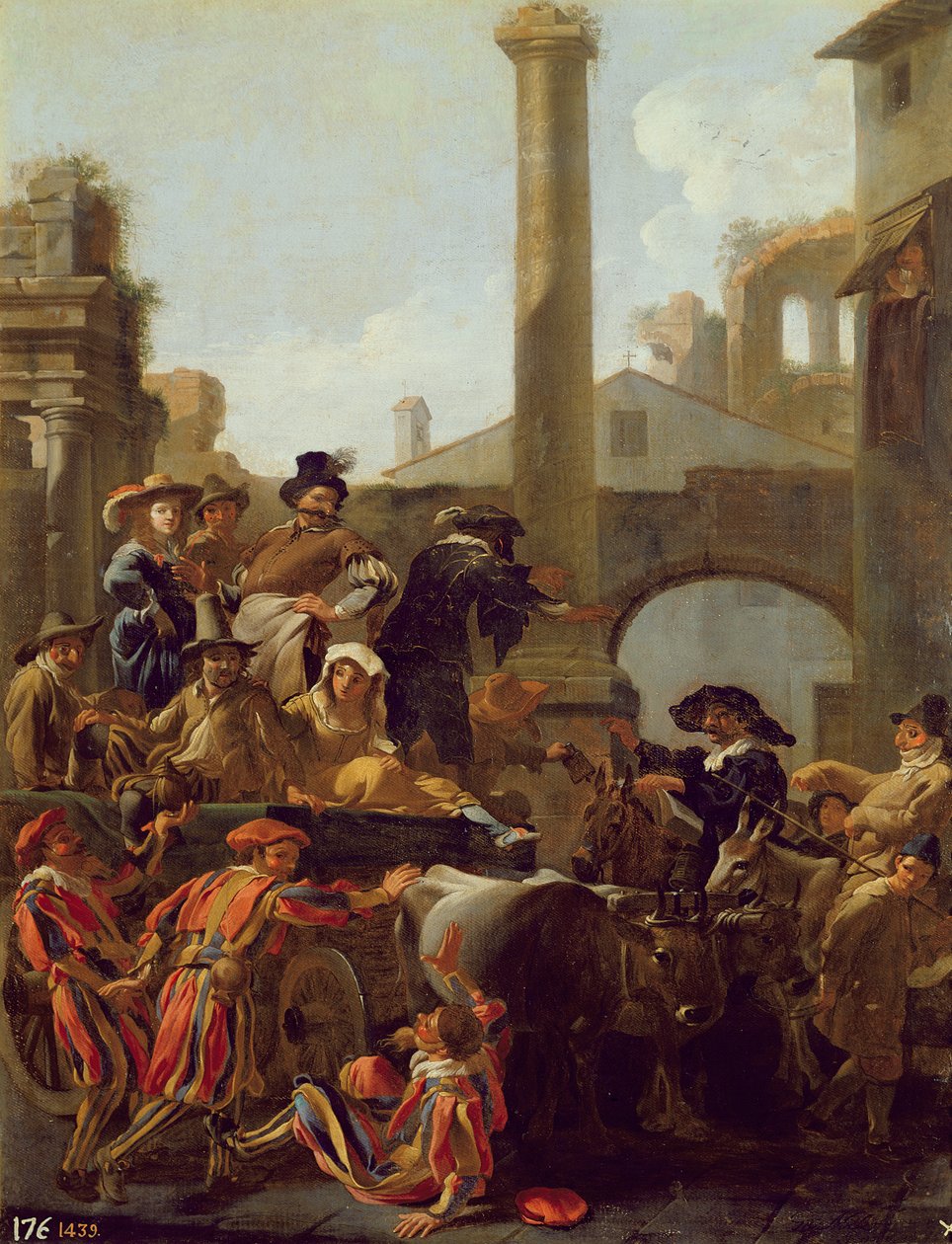 Czas karnawału w Rzymie, 1653 r. autorstwa Jan van Bike Miel