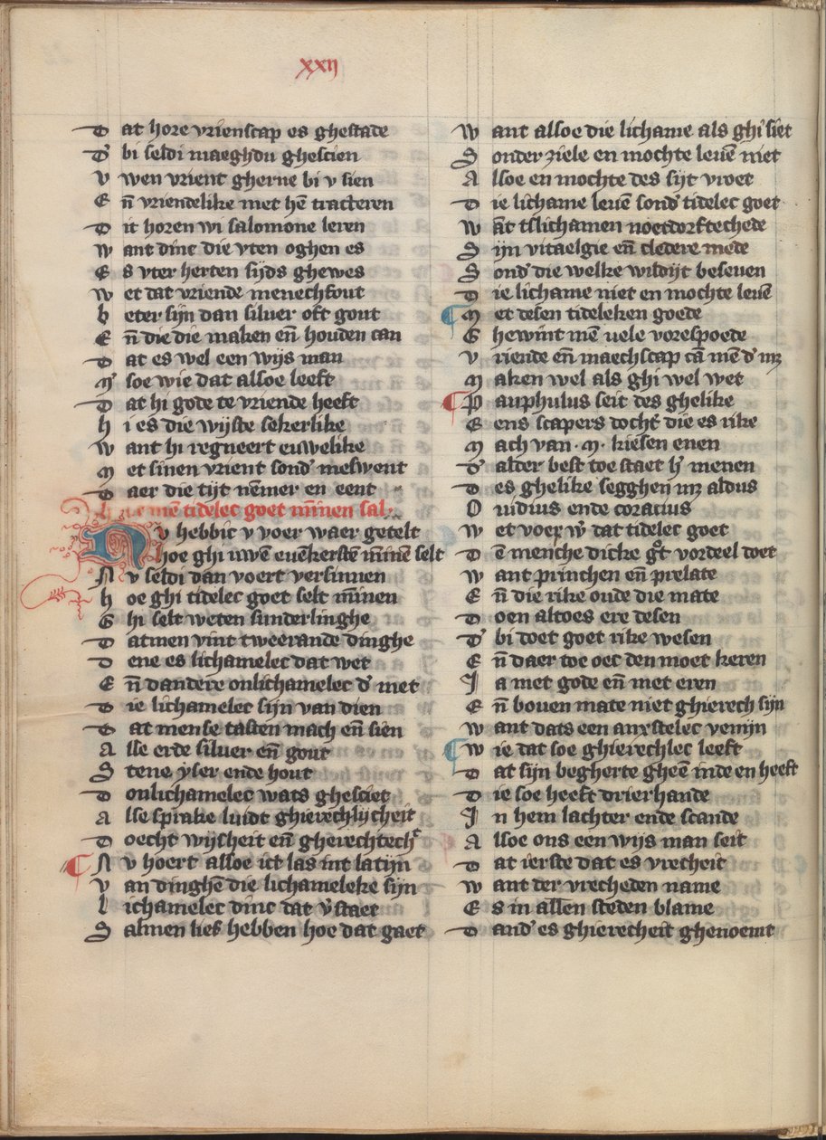 Dietsche Doctrinale autorstwa Jan van Boendale  