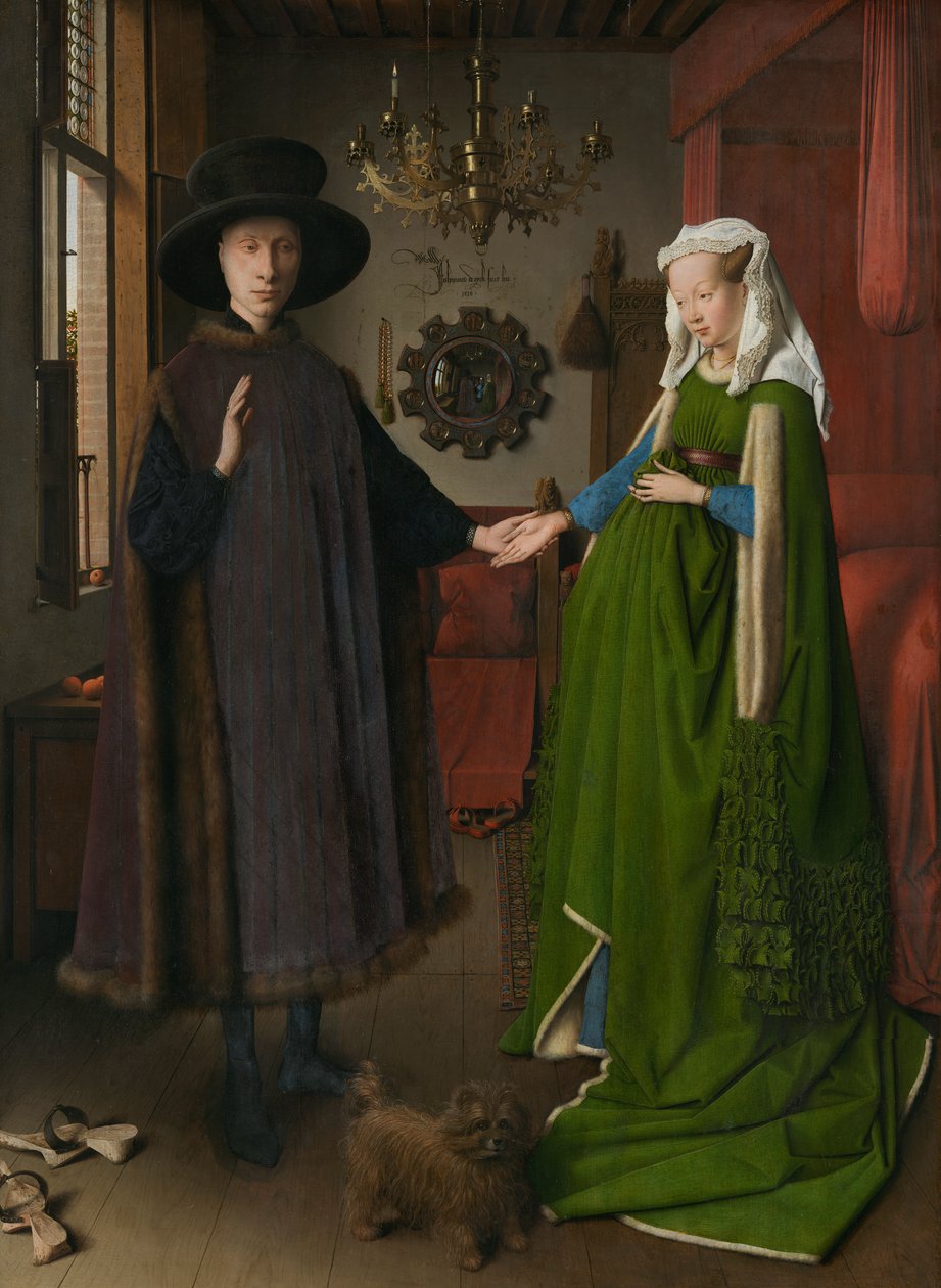 Portret Giovanniego Arnolfini i jego (Małżeństwo Arnolfini) autorstwa Jan van Eyck
