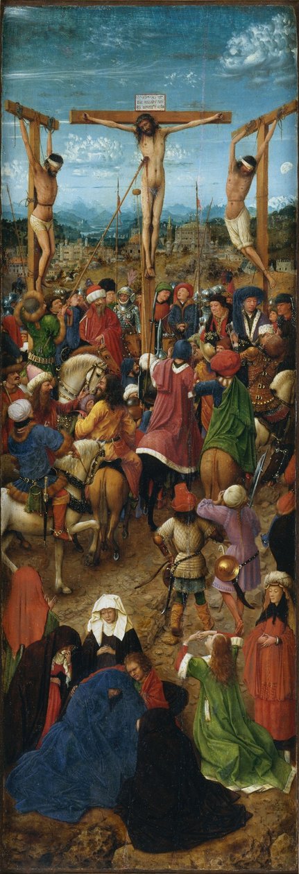 lewy panel dyptyku autorstwa Jan van Eyck