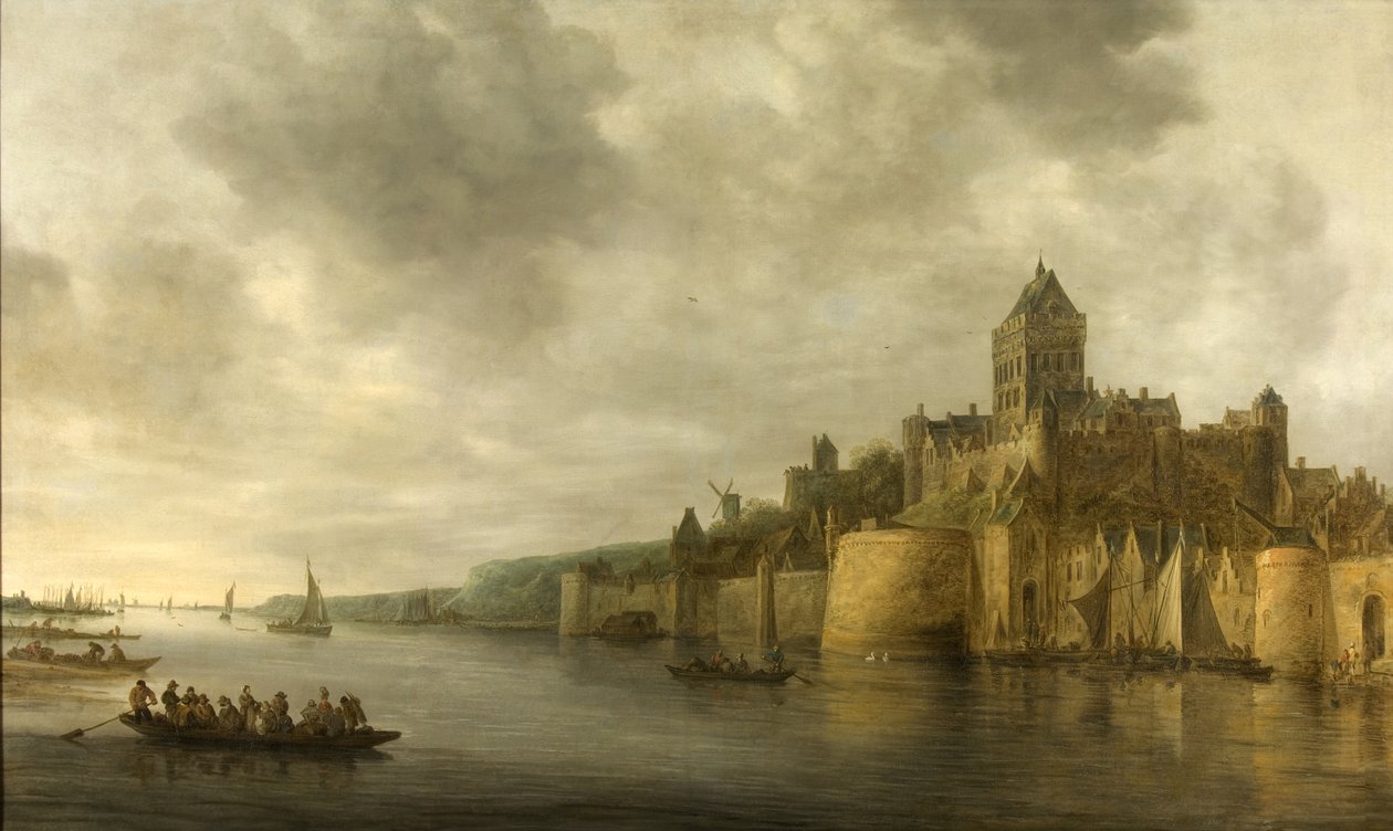 Widok na Valkhof w Nijmegen autorstwa Jan Josephsz van Goyen