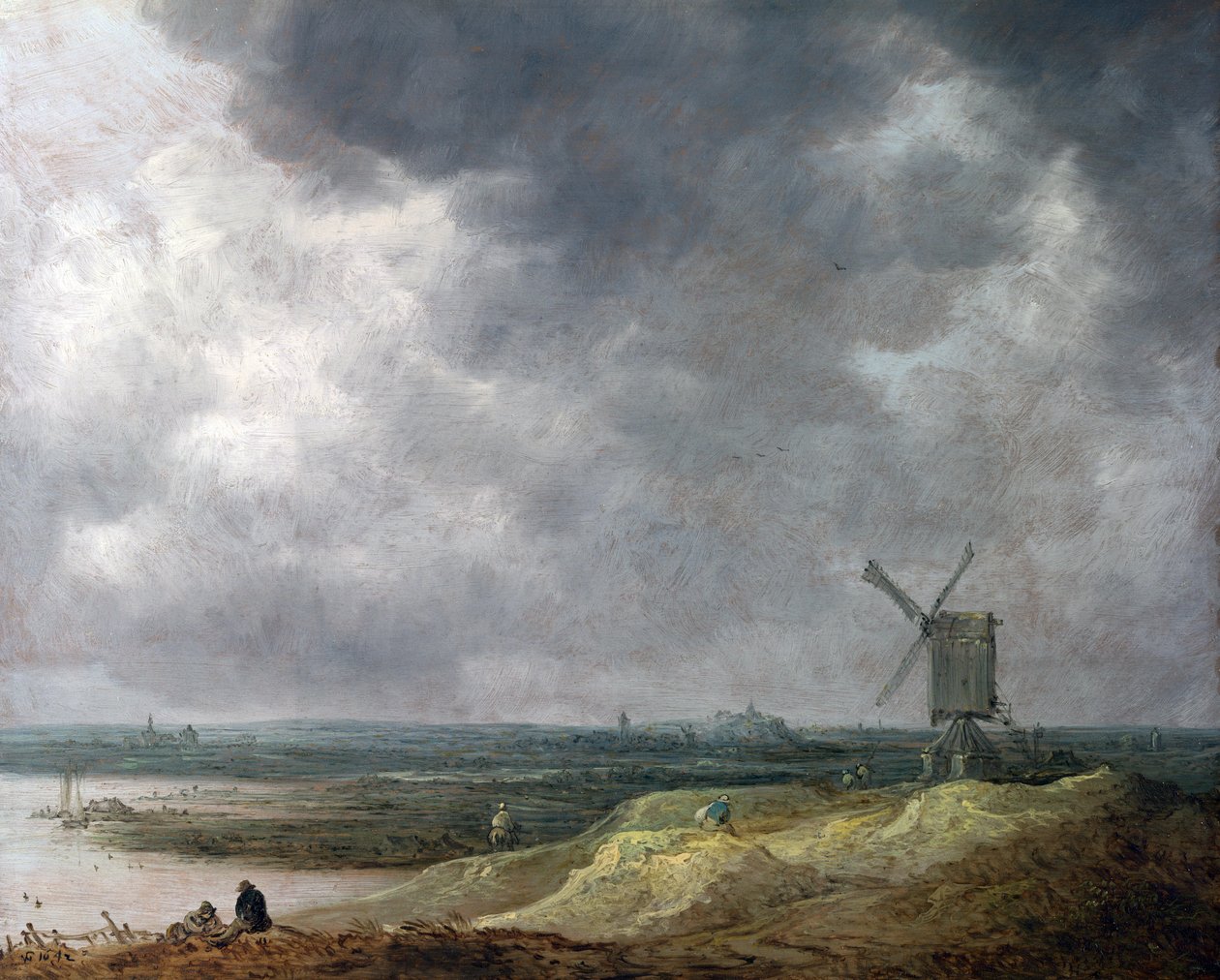 Wiatrak nad rzeką autorstwa Jan Josephsz van Goyen