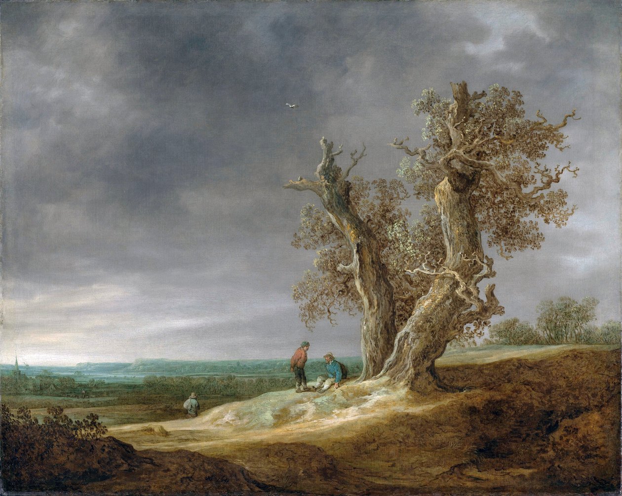 Pejzaż z dwoma dębami autorstwa Jan Josephsz van Goyen
