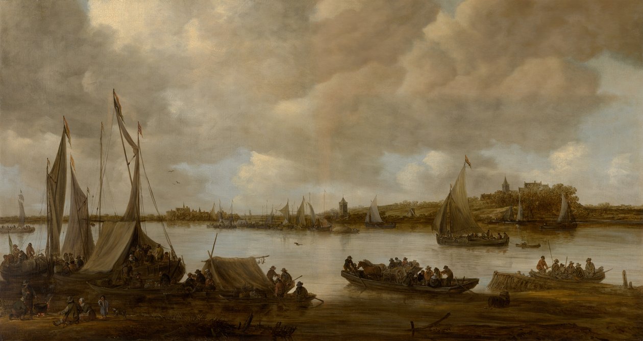 Widok na Ren w pobliżu Hoog autorstwa Jan Josephsz van Goyen