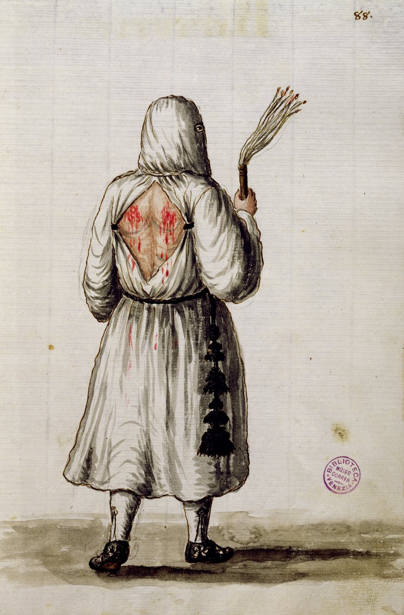 Biczownik (pióro i atrament i toaleta na papierze) autorstwa Jan van Grevenbroeck
