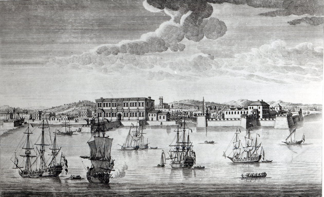 Bombaj na wybrzeżu Malabar należący do Kompanii Wschodnioindyjskiej Anglii, 1754 autorstwa Jan van Ryne