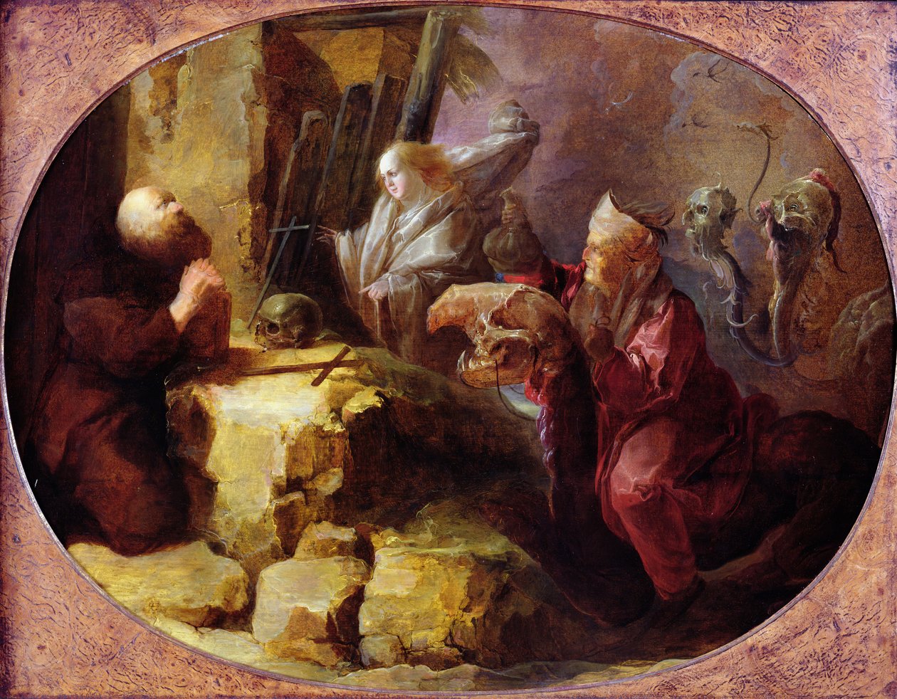 Kuszenie św. Antoniego, 1631 (olej na drewnie) autorstwa Jan van de Venne
