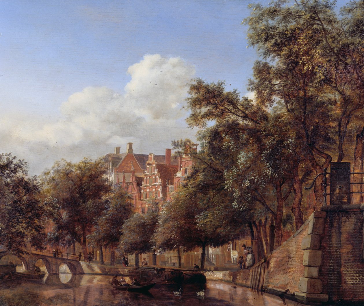 Widok na Herengracht, Amsterdam autorstwa Jan van der Heyden
