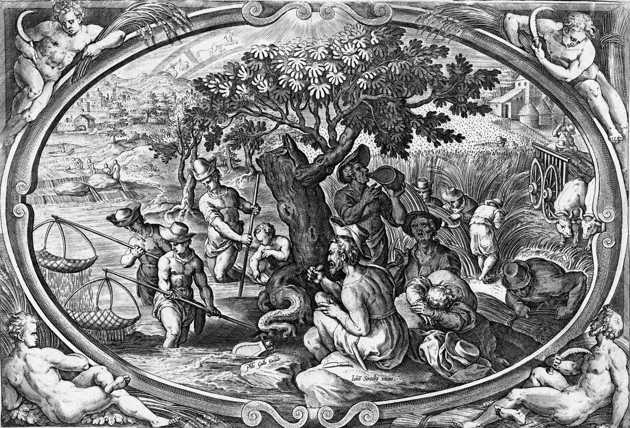 Aesty, grawerowane przez Philipa Galle, ok.1580 autorstwa Jan van der Straet