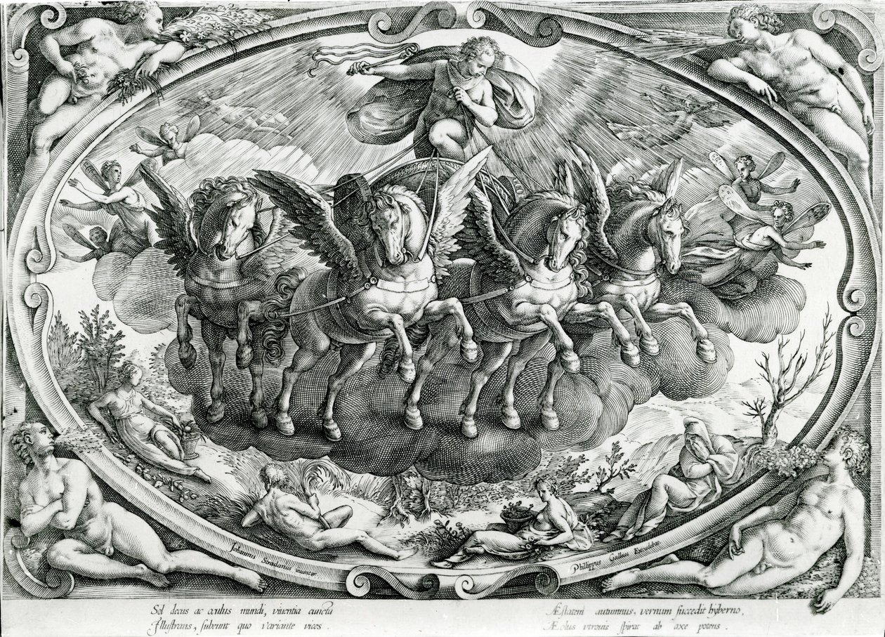 Słońce, XVI wiek autorstwa Jan van der Straet
