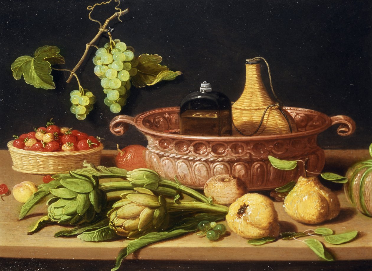 Martwa natura z karczochami (olej na miedzi) autorstwa Jan van Kessel the Elder