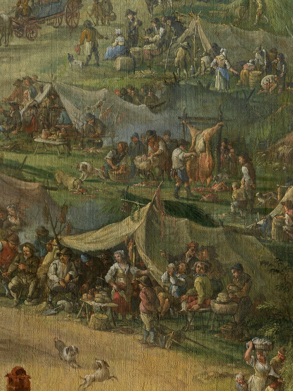 Szczegóły kopania kanału w Gandawie (olej na płótnie) autorstwa Jan Anton Garemyn