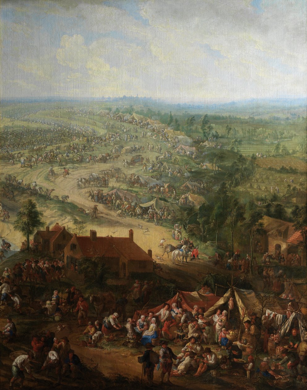 Szczegóły kopania kanału w Gandawie (olej na płótnie) autorstwa Jan Anton Garemyn