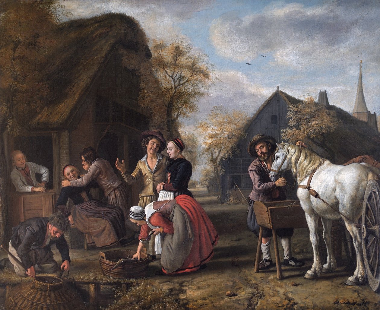 Scena wiejska autorstwa Jan (1620 76) Victors