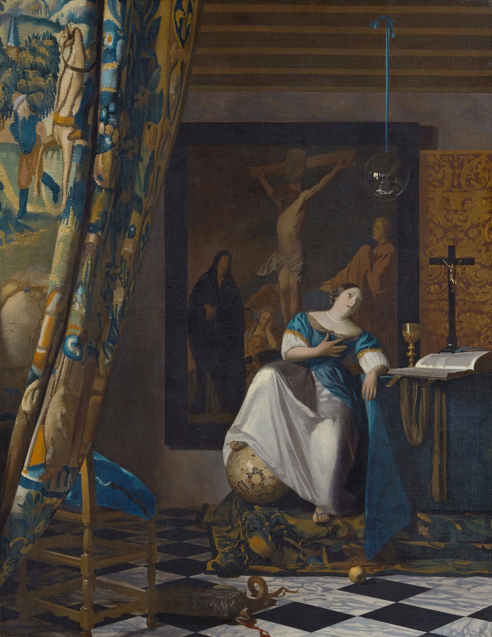 Alegoria wiary, ok. 1672-74 (olej na płótnie) autorstwa Jan (1632 75) Vermeer