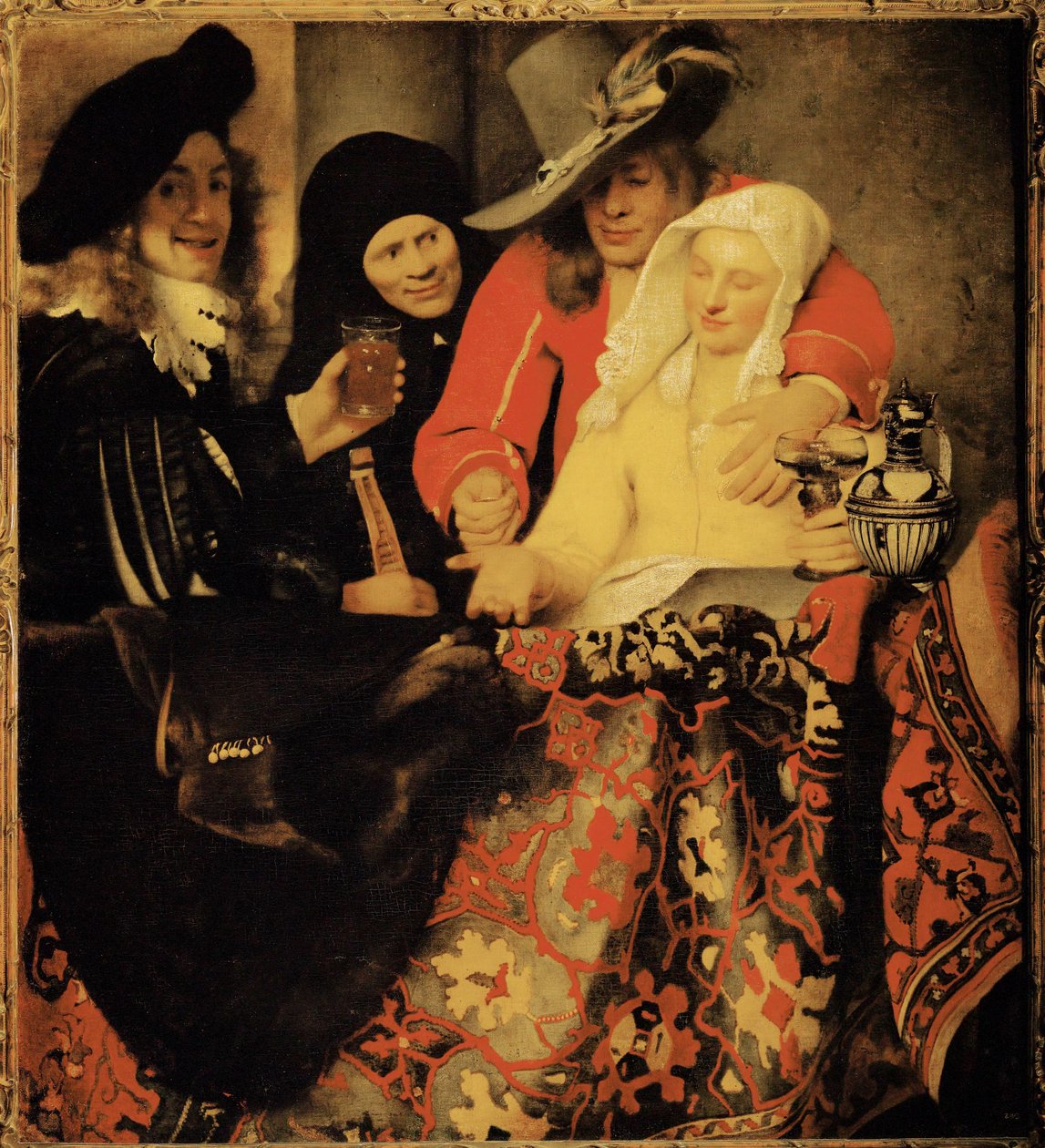 U prokurentki (olej na płótnie) autorstwa Jan (1632-75) Vermeer