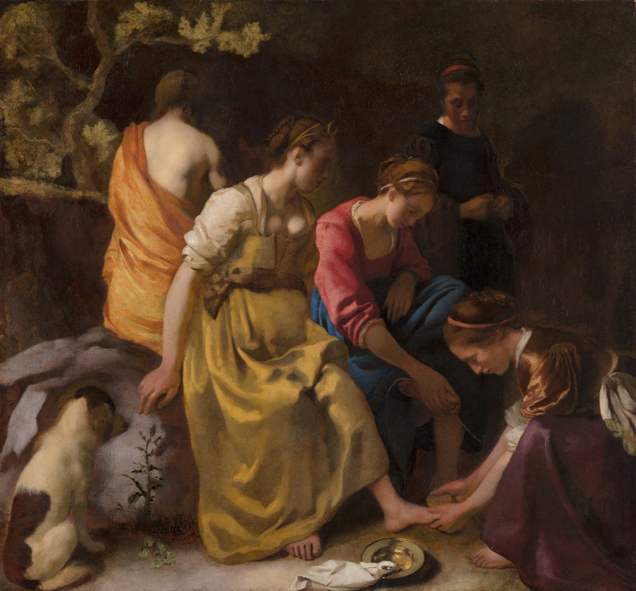 Diana i jej Towarzysze, ok. 1655-56 (olej na płótnie) autorstwa Johannes Vermeer