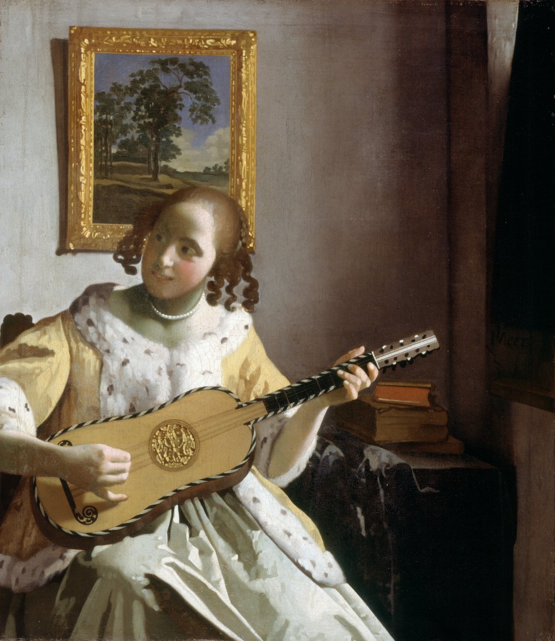 Gitarzysta (olej na płótnie) autorstwa Jan Vermeer van Delft