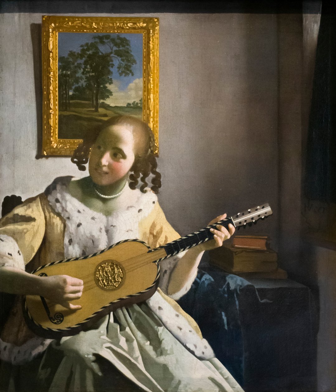 Gitarzysta, ok. 1672 r. (olej na płótnie) autorstwa Jan Vermeer van Delft