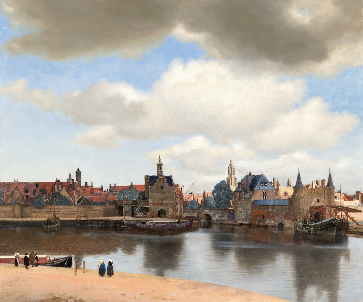 Widok Delft, ok. 1660-61 (olej na płótnie) autorstwa Johannes Vermeer