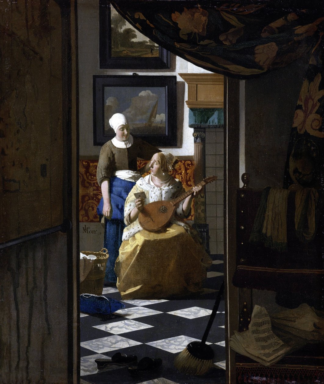 List miłosny, ok. 1669-70 (olej na płótnie) autorstwa Johannes Vermeer