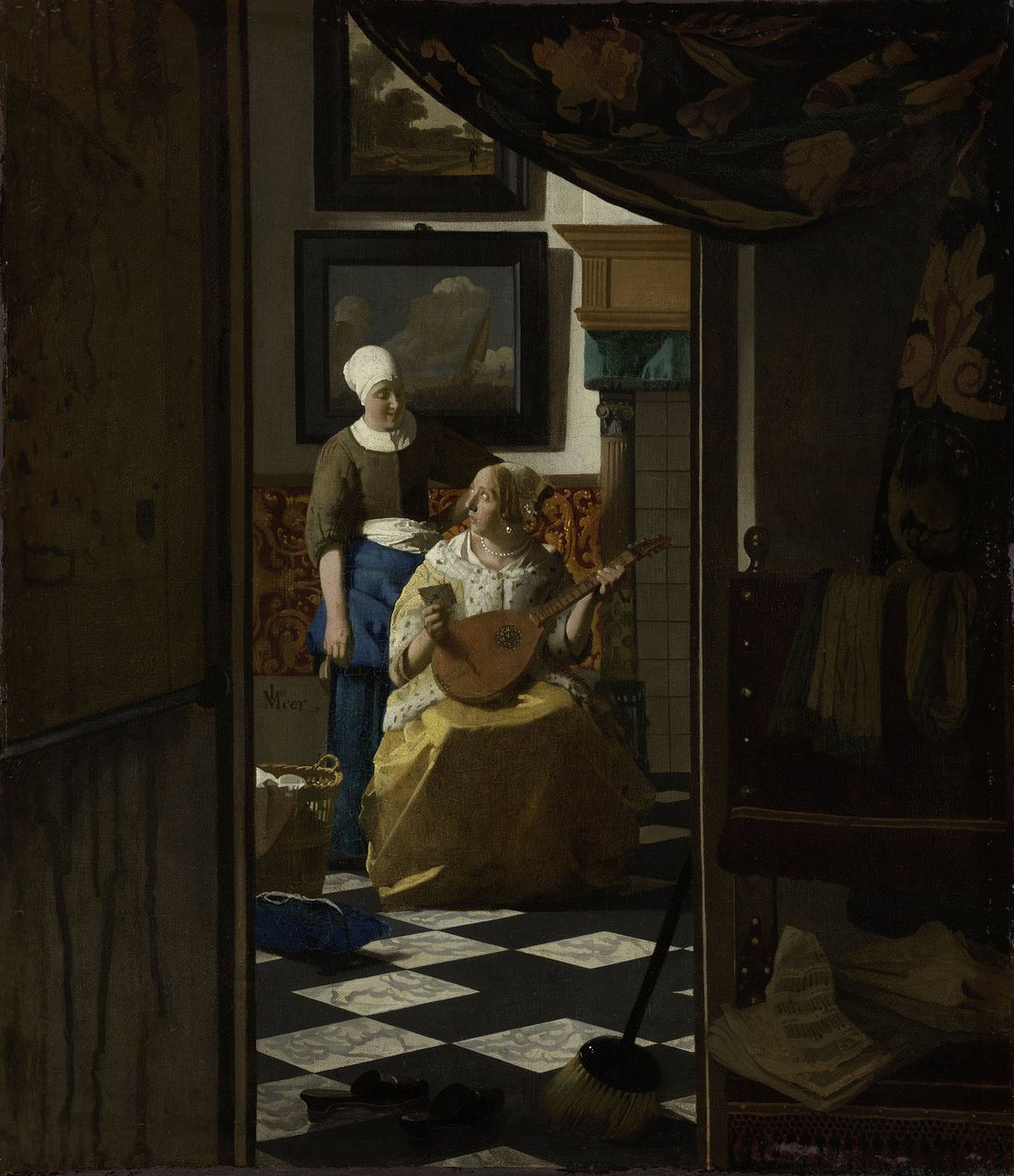 List miłosny, ok. 1669-70 (olej na płótnie) autorstwa Johannes Vermeer