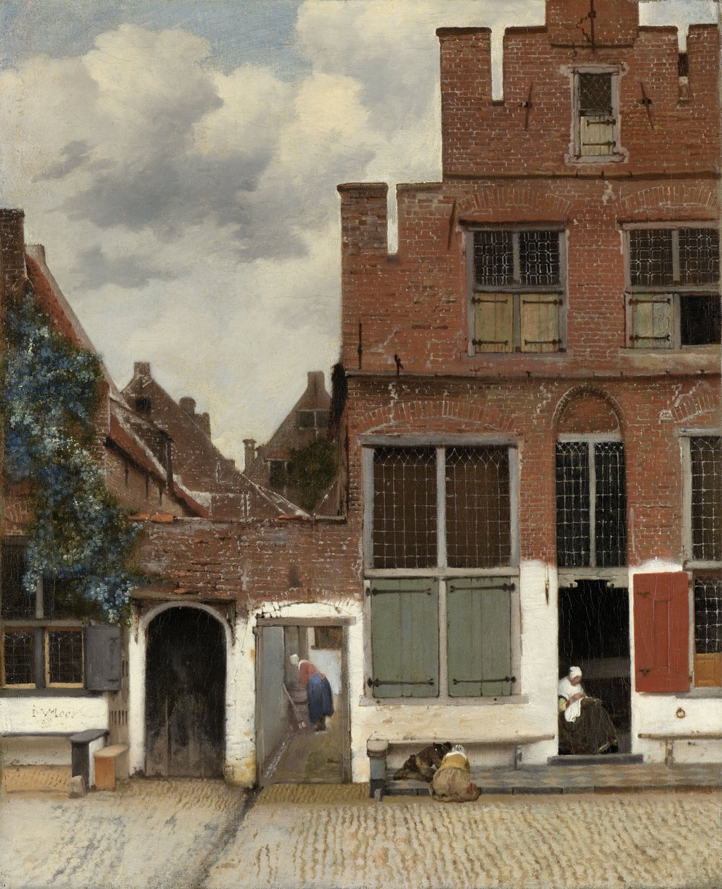 Widok domów w Delft, znany jako „Mała Ulica”, ok. 1658 (olej na płótnie) autorstwa Johannes Vermeer