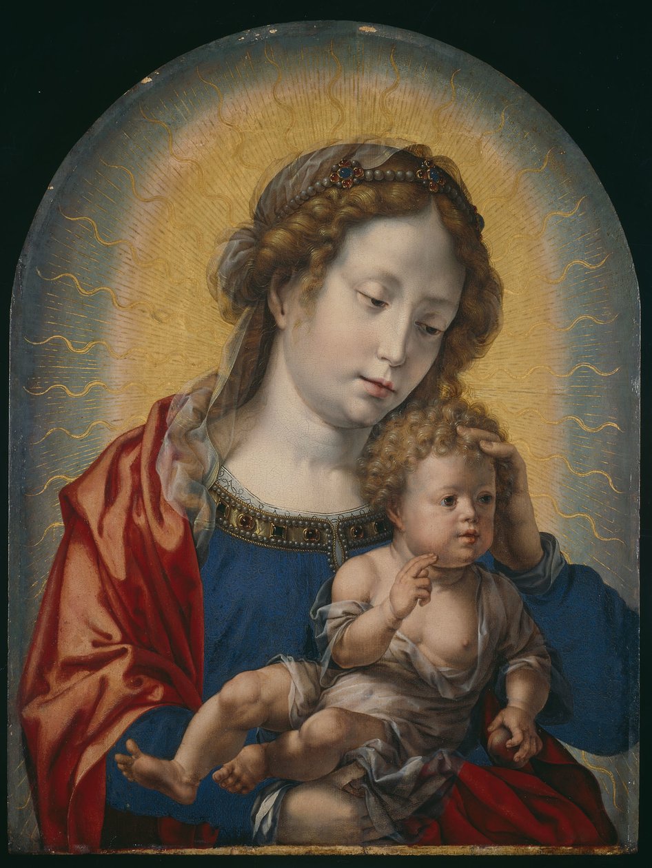 Dziewica z Dzieciątkiem, ok. 1520 (olej na płycie) autorstwa Jan (c.1472 c.1533) Gossaert