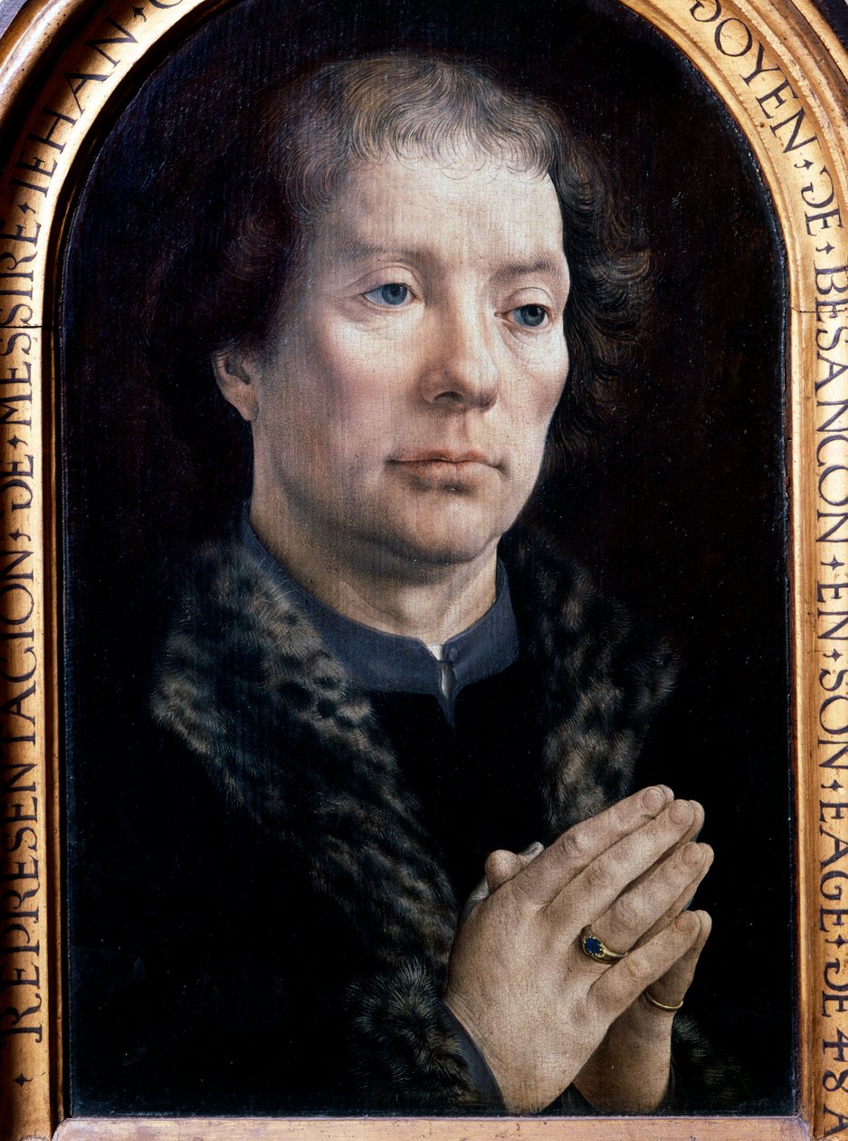 Portret Jeana Carondeleta (1469-1545), doradcy Karola V Malarstwo Jana Gossaerta dit Mabuse (1478-1536) (Ec. Flam.) 1517 autorstwa Jan (c.1472 c.1533) Gossaert