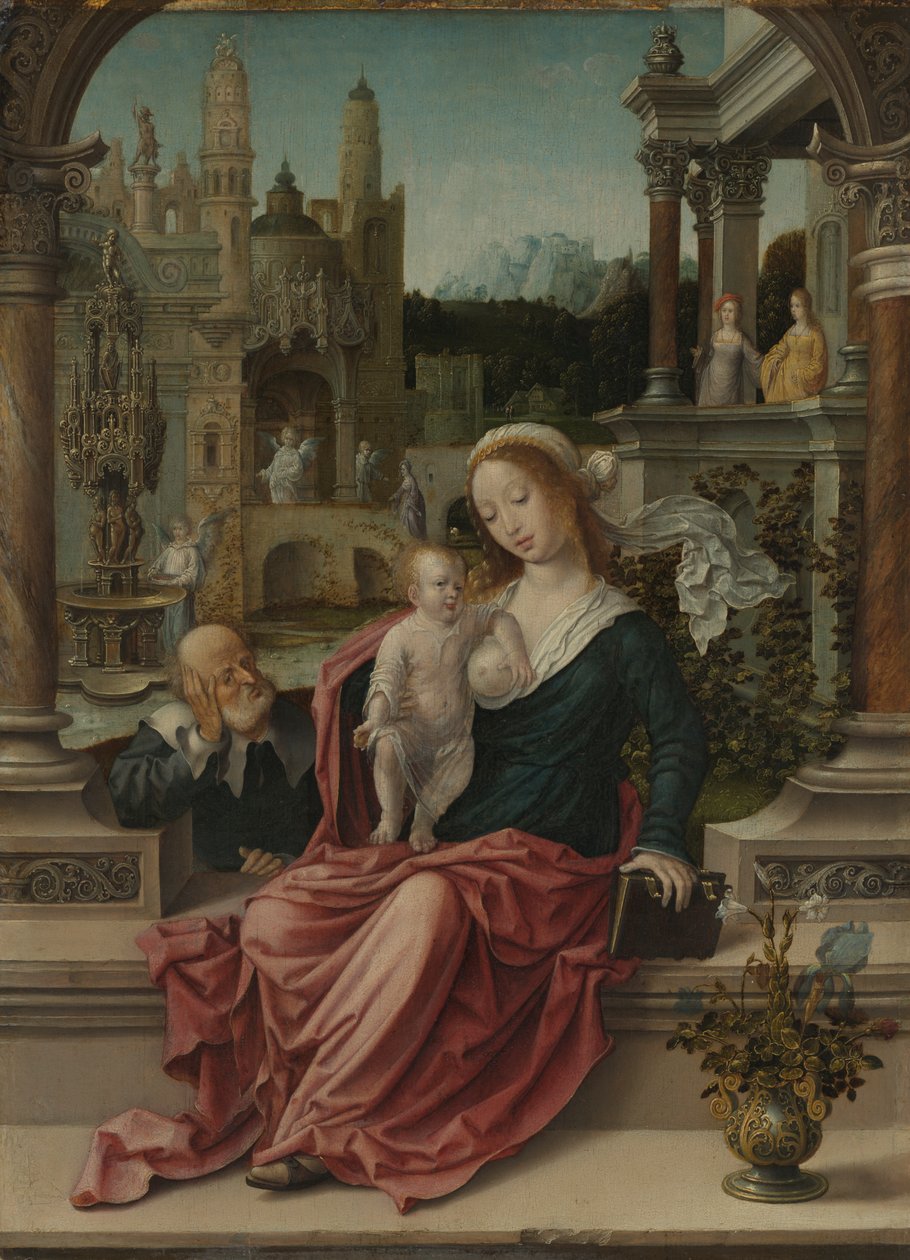 Święta Rodzina, ok. 1507-8 (olej na desce) autorstwa Jan (c.1472 c.1533) Gossaert