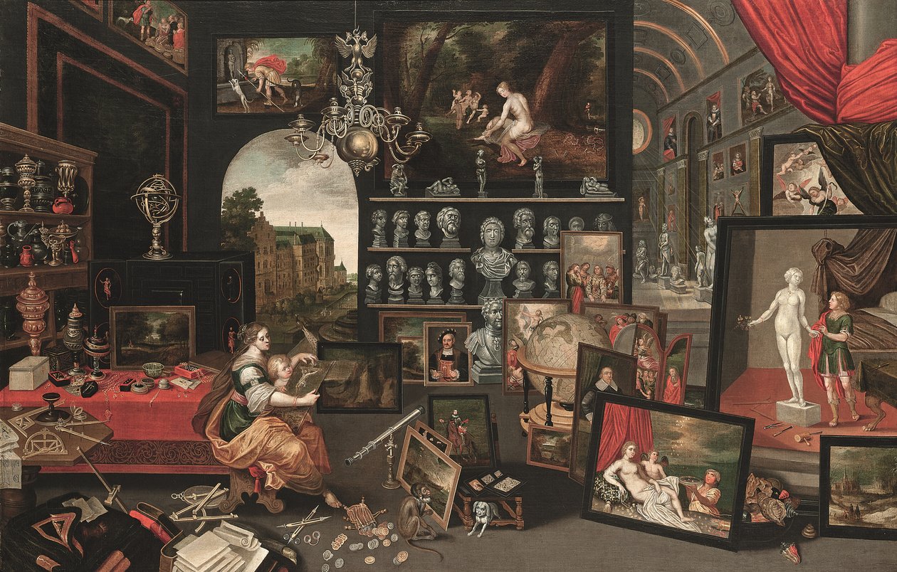 Alegoria wzroku (olej na płótnie) autorstwa Jan (follower of) Brueghel