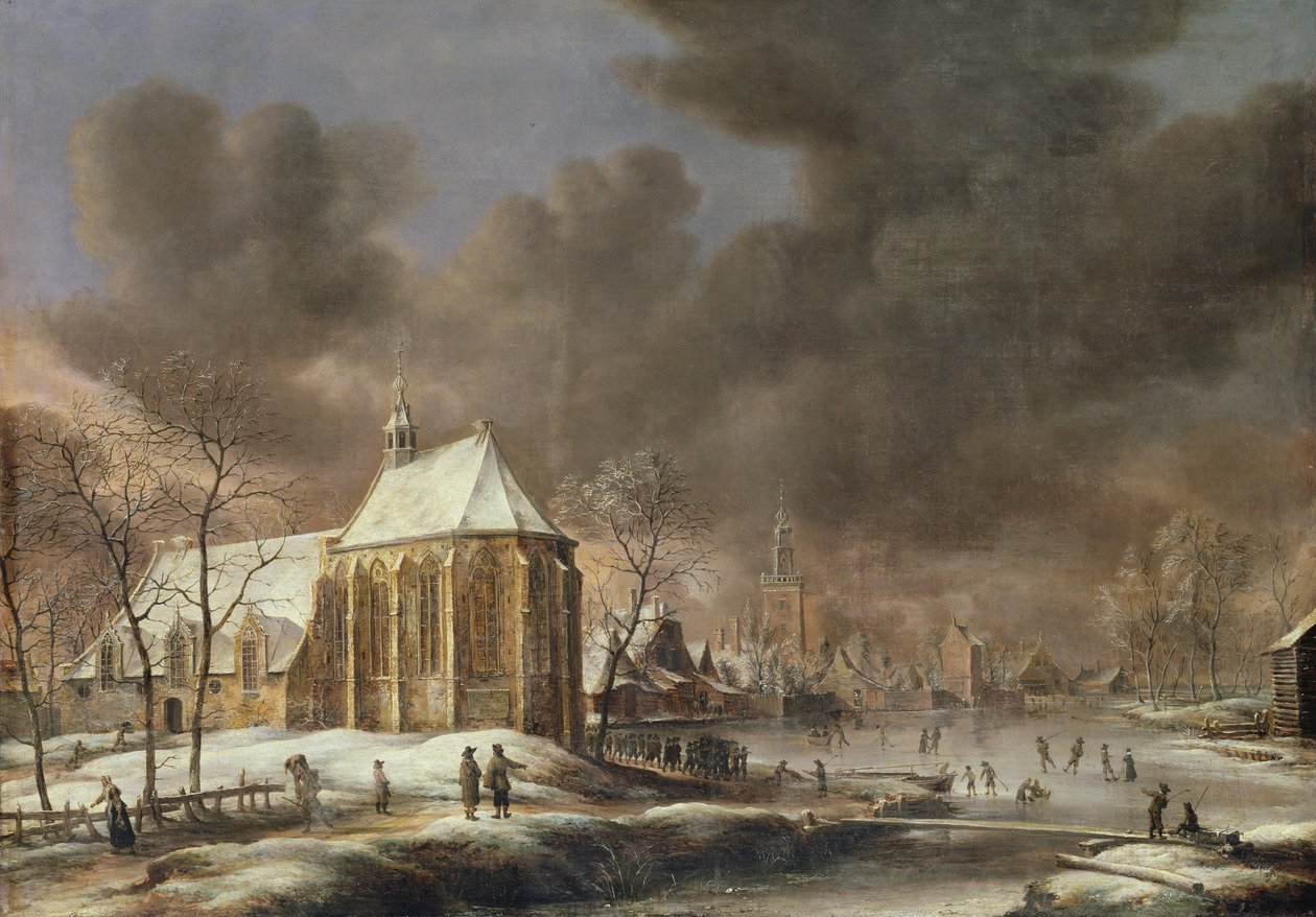 Kościół Nieukoop autorstwa Jan Abrahamsz. Beerstraten