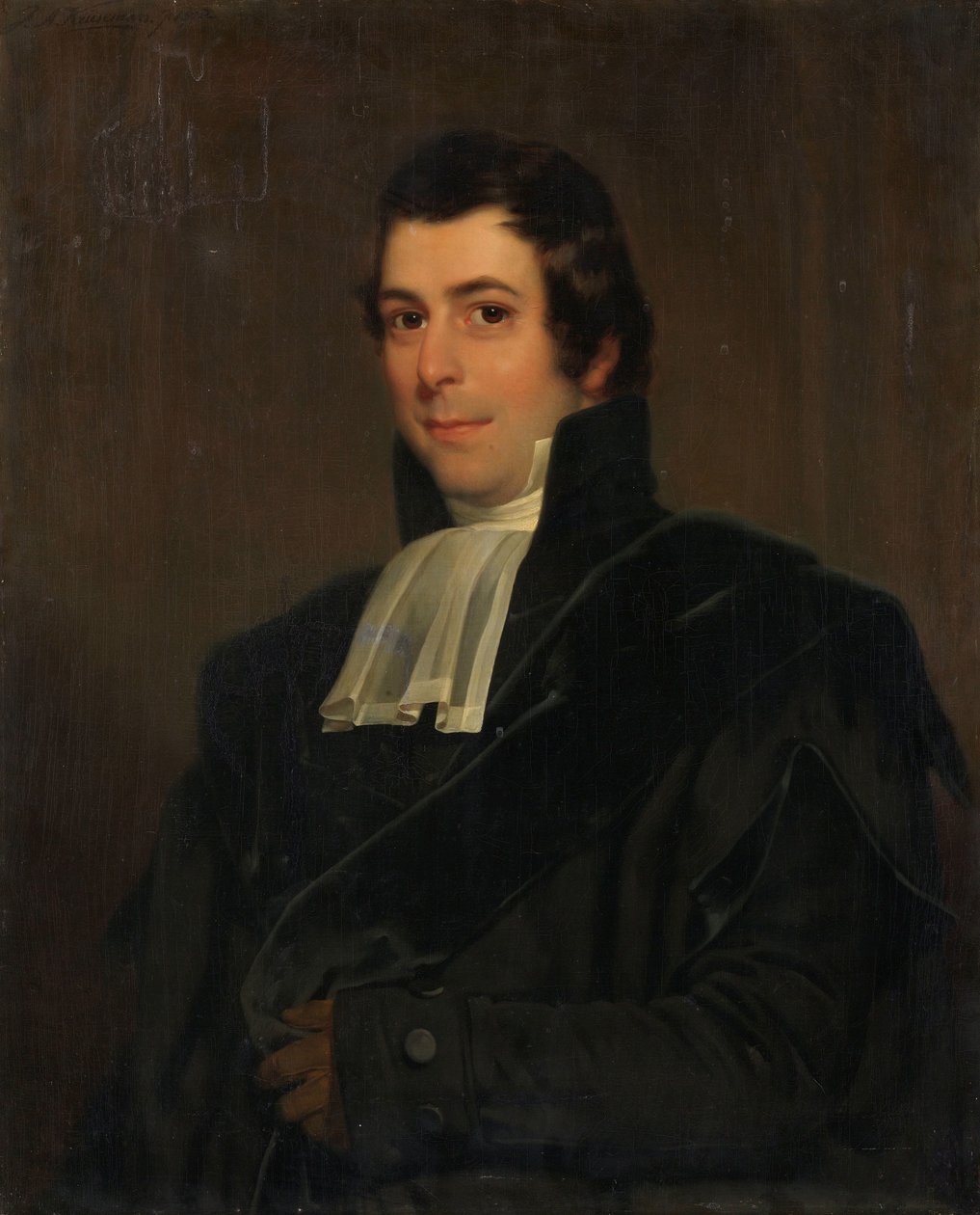Gijsbertus Johannes Rooyens (1785-1846), profesor teologii i historii Kościoła na Uniwersytecie w Amsterdamie autorstwa Jan Adam Kruseman (signed by artist)