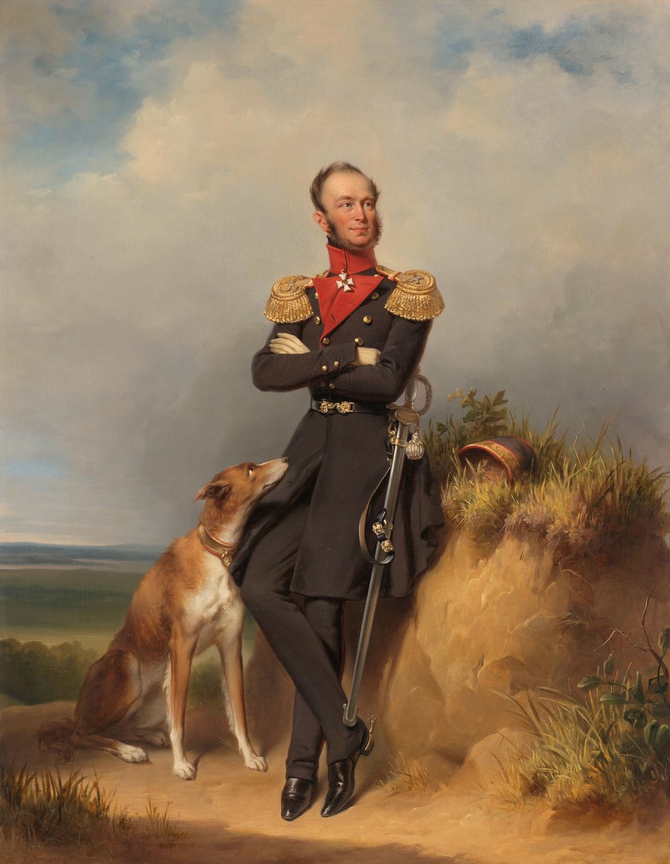 Portret Wilhelma II, króla Holandii Portret Willema II (1792-1849) autorstwa Jan Adam Kruseman