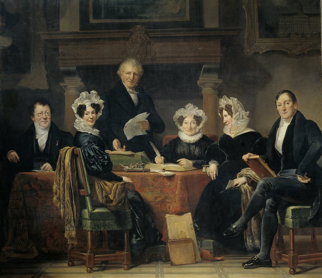 Regenci i regentki azylu dla trędowatych, Amsterdam, 1834-35 autorstwa Jan Adam Kruseman