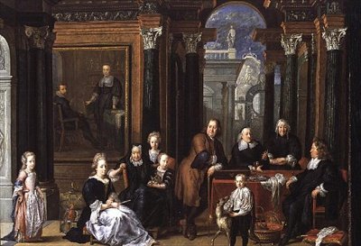 Portret rodzinny z Fay dHerbe, 1693 autorstwa Jan Anthonie Coxie