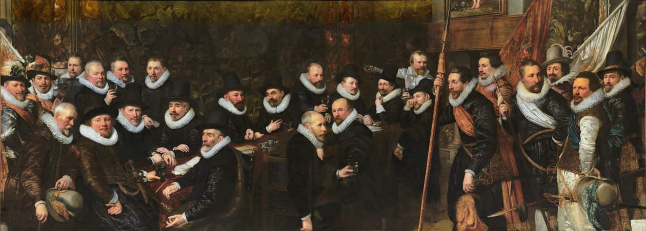 Przyjęcie straży miejskiej na wzgórzu św. Sebastiana przez gminę Haga, 1618 autorstwa Jan Anthonisz Ravesteyn van