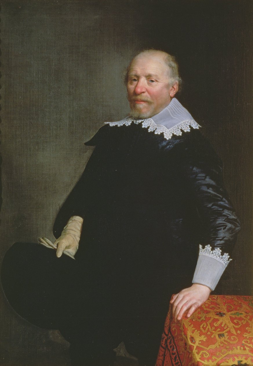 Portret Daniela Heinsiusa (1580-1655), holenderskiego klasyka i poety autorstwa Jan Anthonisz. van Ravesteyn