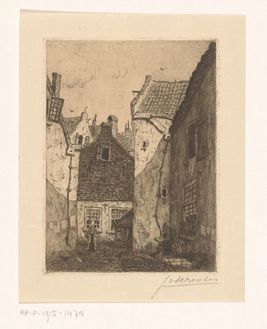 Dziedziniec autorstwa Jan Antonius van Schooten (signed by artist)