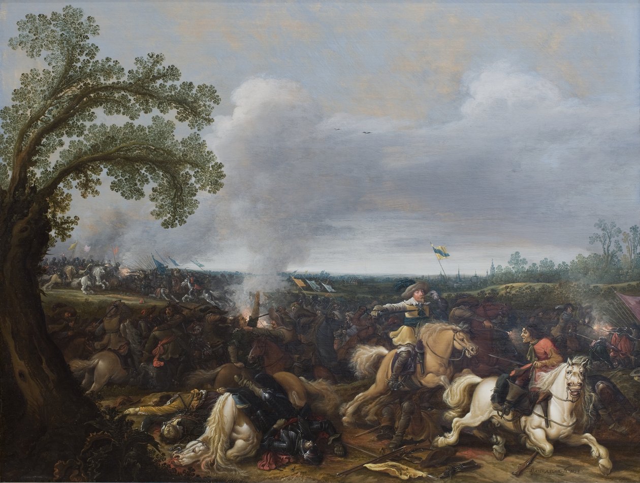 Król Gustaw II Adolf Szwecji w bitwie pod Lützen 16 listopada 1632 autorstwa Jan Asselijn