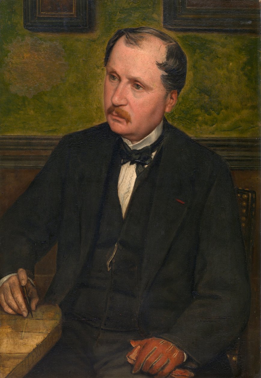 O arquiteto A. Balat (óleo sobre tela)polonês autorstwa Jan August Hendrik Baron Leys