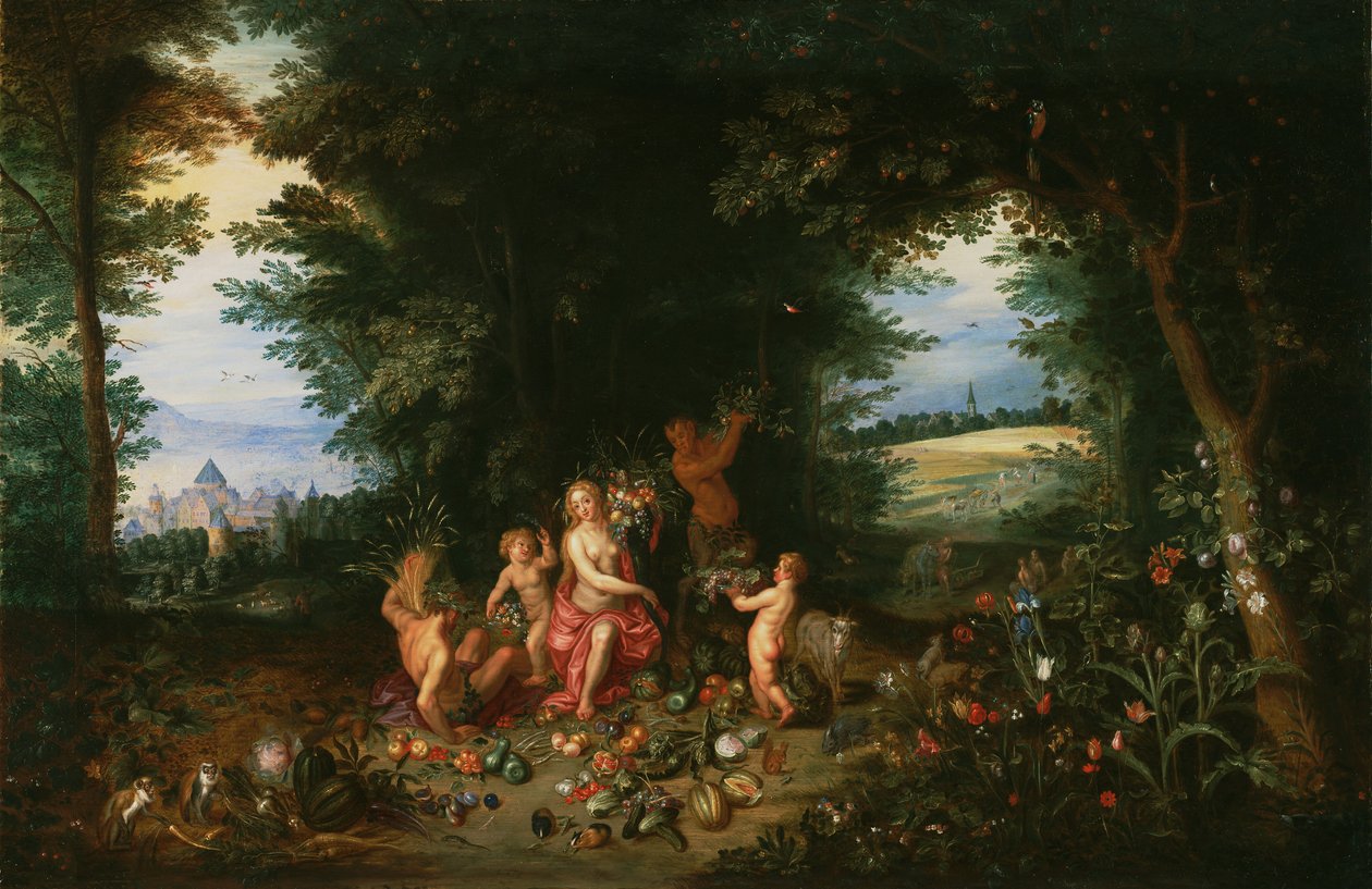 Krajobraz z Ceres (Alegoria Ziemi) autorstwa Jan & Balen Hendrik van (1575-1632) Brueghel
