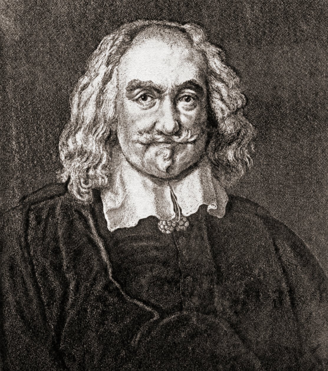 Thomas Hobbes z Malmesbury (grawerowanie) autorstwa Jan Baptist (after) Jaspers