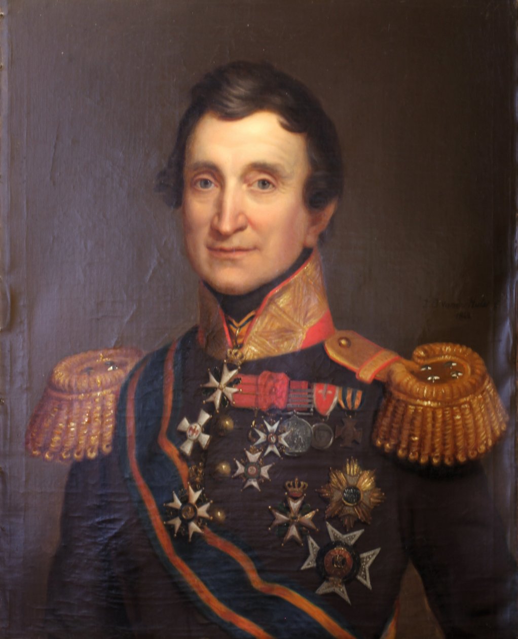 Jean-Victor de Constant-Rebecque w mundurze generała porucznika armii holenderskiej autorstwa Jan Baptist van der Hulst