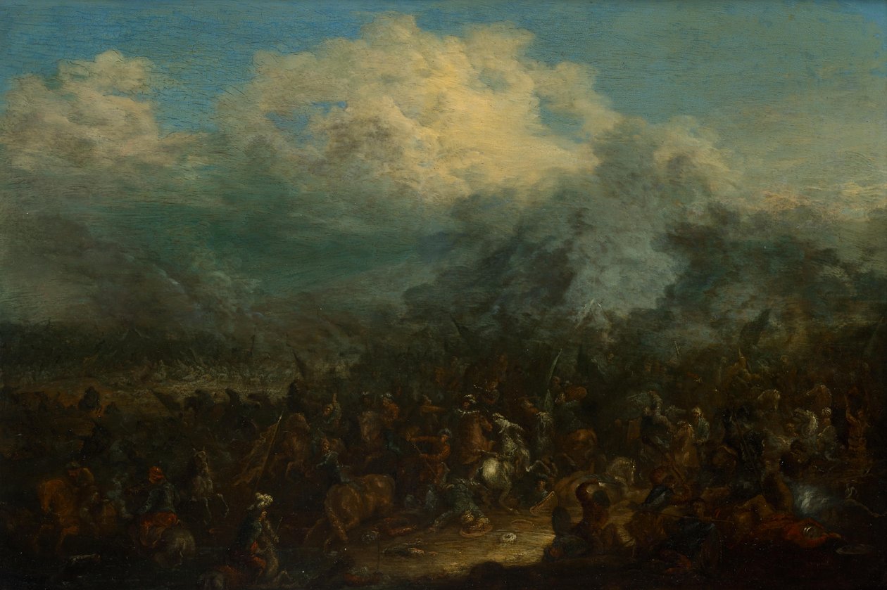 Bitwa jeździecka autorstwa Jan Baptist van der Meiren