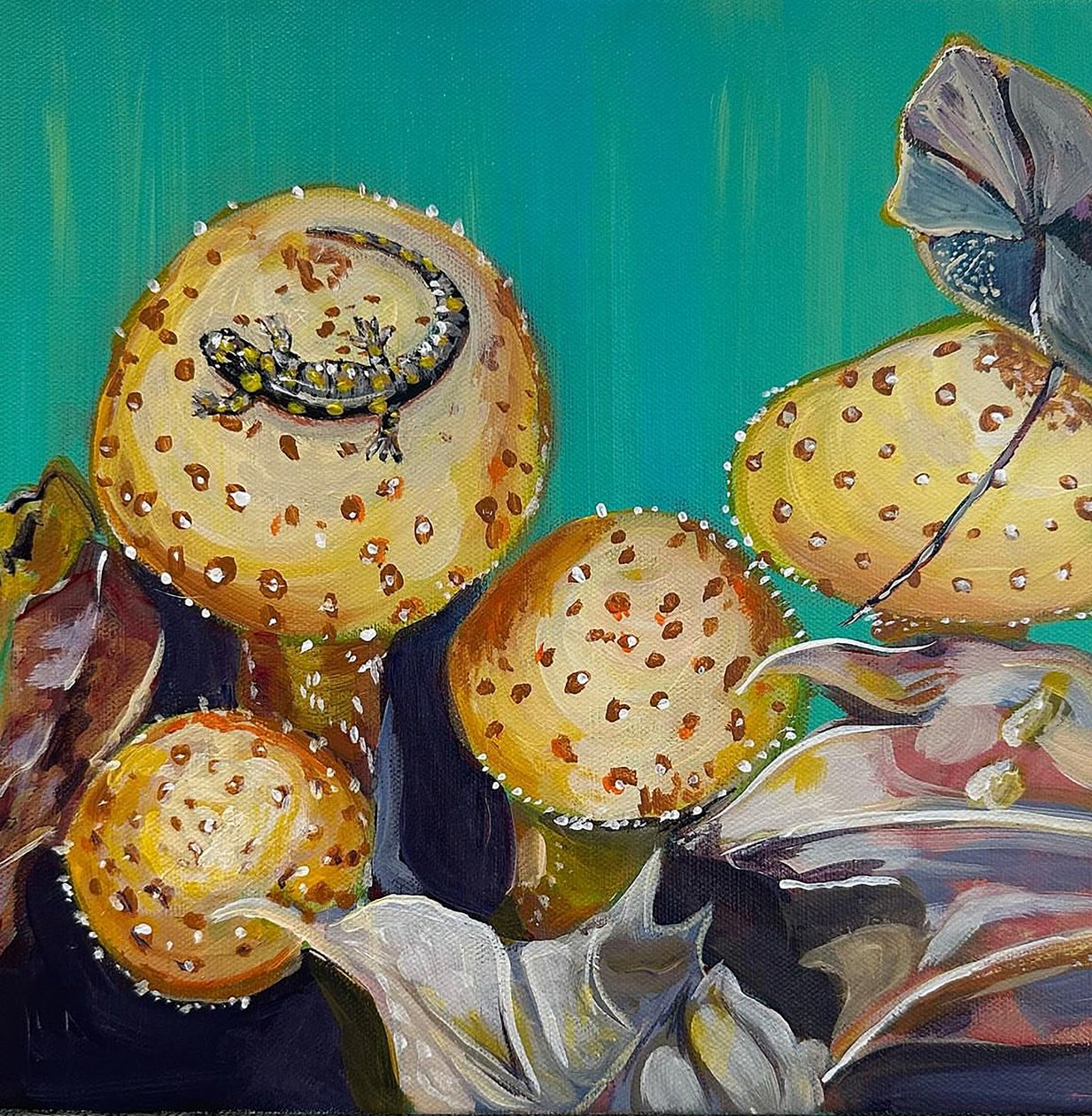 Forest Floor, 2023 (akryl na płótnie) autorstwa Jan Barzottini