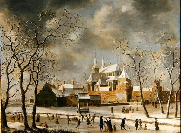 Miasto Deventer (olej na płótnie) autorstwa Jan Beerstraten