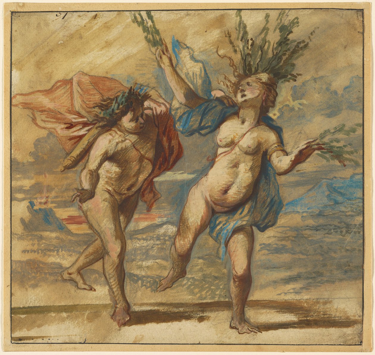 Apollo i Daphne autorstwa Jan Boeckhorst
