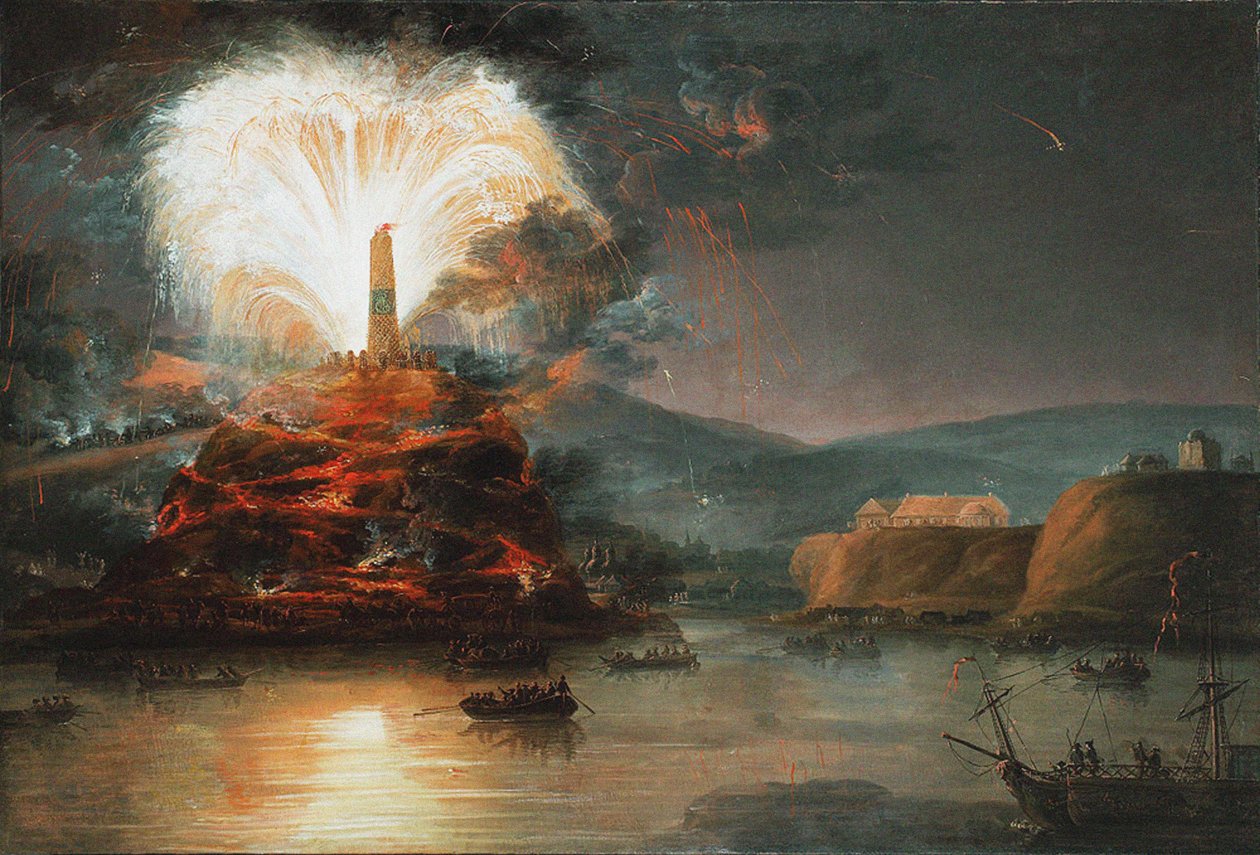 Fajerwerki w Kaniowie ku czci Katarzyny II w 1787, 1787 autorstwa Jan Bogumil Plersch
